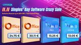 Zľavy na Deň nezadaných 11.11: Doživotný balík MS Office 2021 len za 30,11 € a Windows 11 Pro za 13,25 €!